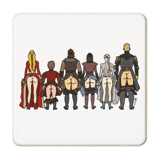 Game of Thrones Butts - personalised beer coaster by Notsniw Art