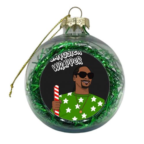 Gangster Wrapper - xmas bauble by Pink and Pip