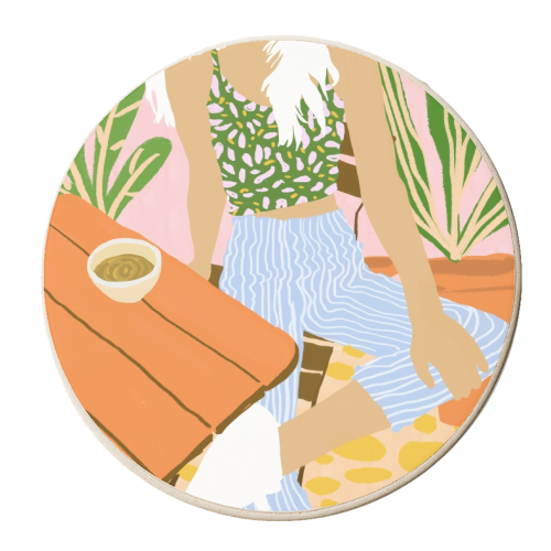 Garden Song - personalised beer coaster by Uma Prabhakar Gokhale