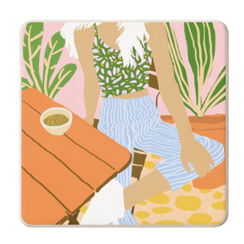 Garden Song - personalised beer coaster by Uma Prabhakar Gokhale