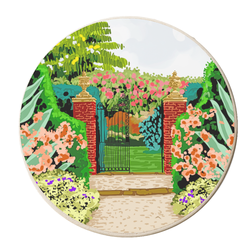 Gated Garden - personalised beer coaster by Uma Prabhakar Gokhale