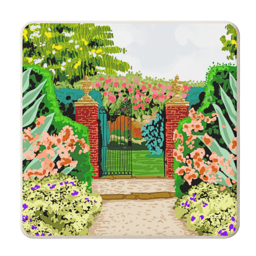 Gated Garden - personalised beer coaster by Uma Prabhakar Gokhale