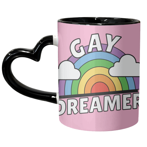 Gay Dreamer Queer LGBTQIA+ Giftware - unique mug by AbiGoLucky