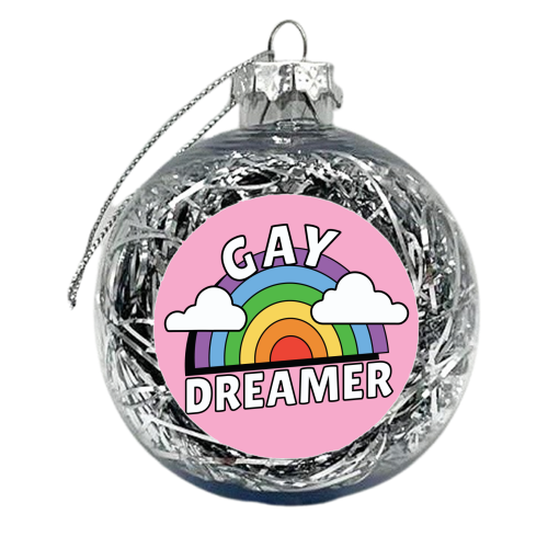 Gay Dreamer Queer LGBTQIA+ Giftware - xmas bauble by AbiGoLucky