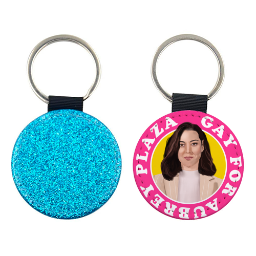 Gay for Aubrey Plaza - keyring by AbiGoLucky