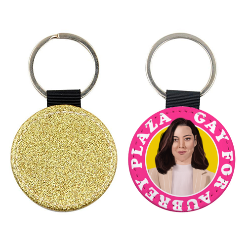 Gay for Aubrey Plaza - keyring by AbiGoLucky