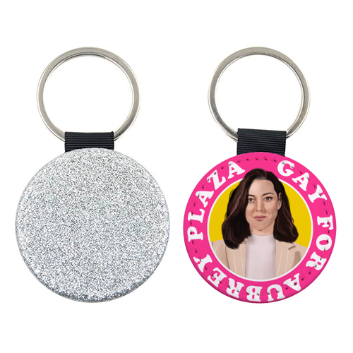 Gay for Aubrey Plaza - keyring by AbiGoLucky