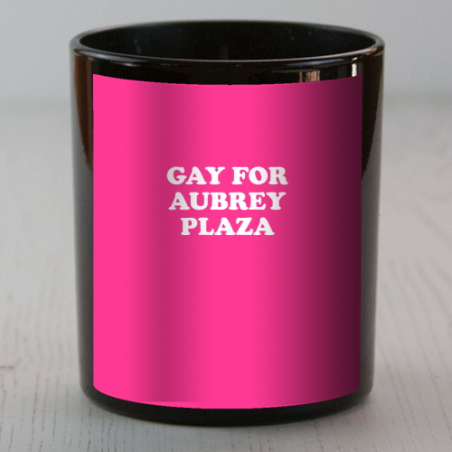 Gay for Aubrey Plaza - scented candle by AbiGoLucky