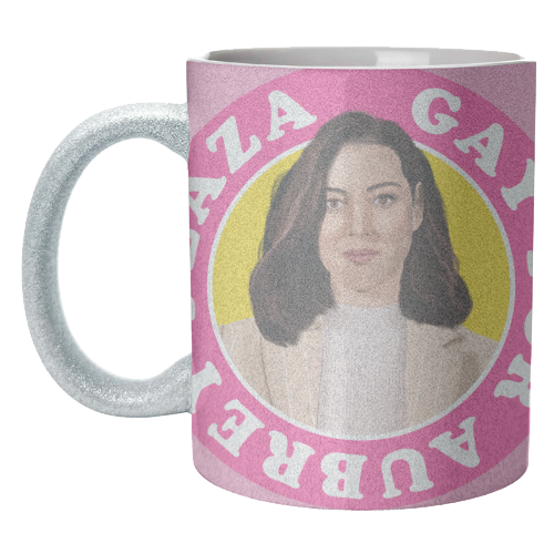 Gay for Aubrey Plaza - unique mug by AbiGoLucky