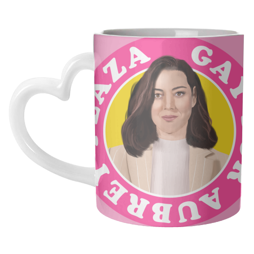 Gay for Aubrey Plaza - unique mug by AbiGoLucky