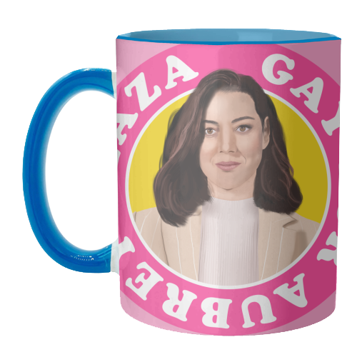 Gay for Aubrey Plaza - unique mug by AbiGoLucky