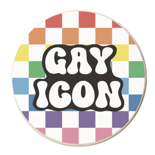Gay Icon - personalised beer coaster by Giddy Kipper