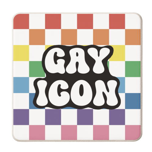 Gay Icon - personalised beer coaster by Giddy Kipper