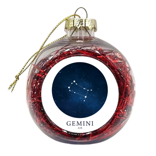 GEMINI - xmas bauble by Paper Deep Design