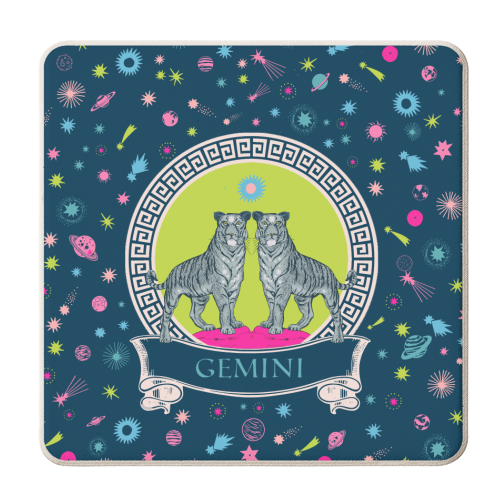 Gemini - personalised beer coaster by Wallace Elizabeth
