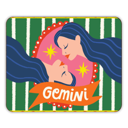 Gemini Star Sign Design - designer placemat by AbiGoLucky
