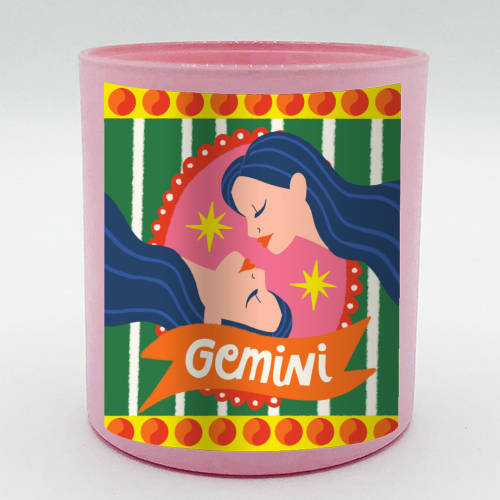 Gemini Star Sign Design - scented candle by AbiGoLucky