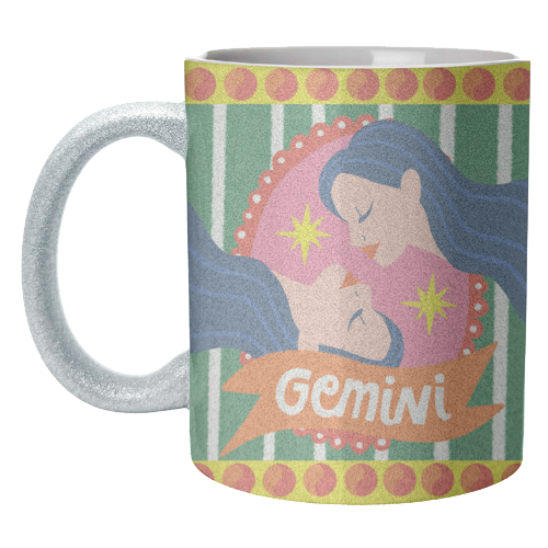 Gemini Star Sign Design - unique mug by AbiGoLucky