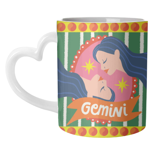 Gemini Star Sign Design - unique mug by AbiGoLucky