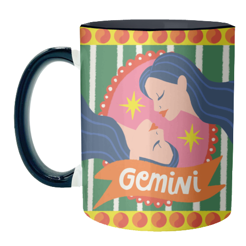Gemini Star Sign Design - unique mug by AbiGoLucky