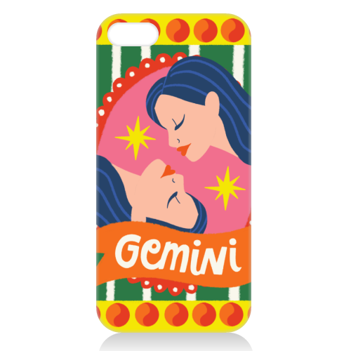 Gemini Star Sign Design - unique phone case by AbiGoLucky