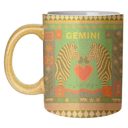 Gemini star sign - unique mug by Wallace Elizabeth
