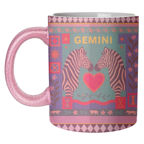 Gemini star sign - unique mug by Wallace Elizabeth