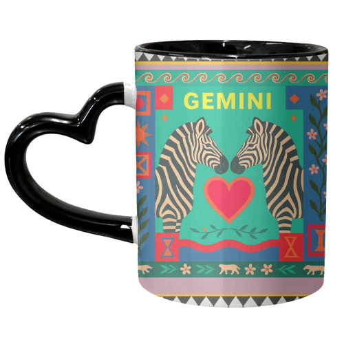Gemini star sign - unique mug by Wallace Elizabeth