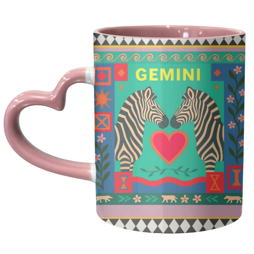 Gemini star sign - unique mug by Wallace Elizabeth
