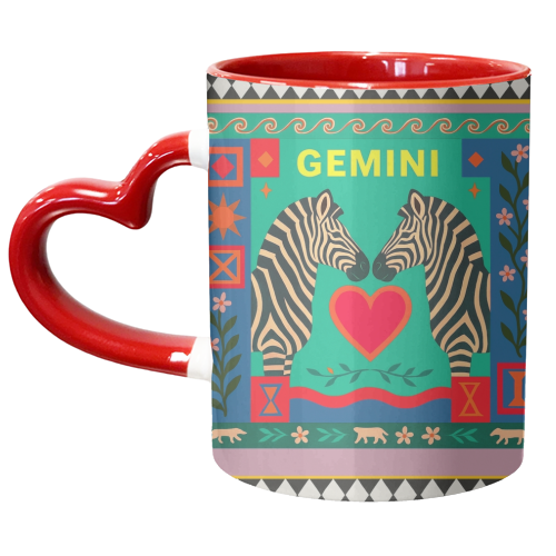 Gemini star sign - unique mug by Wallace Elizabeth