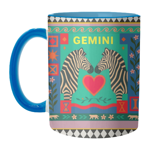 Gemini star sign - unique mug by Wallace Elizabeth