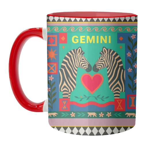Gemini star sign - unique mug by Wallace Elizabeth