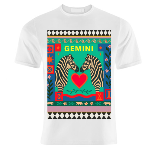Gemini star sign - unique t shirt by Wallace Elizabeth