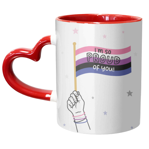 Gender fluid coming out - unique mug by Loren Grosvenor