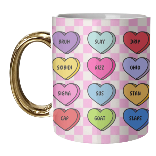 GenZ Love Hearts - unique mug by Lilly Rose