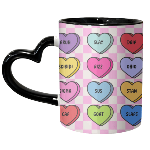 GenZ Love Hearts - unique mug by Lilly Rose