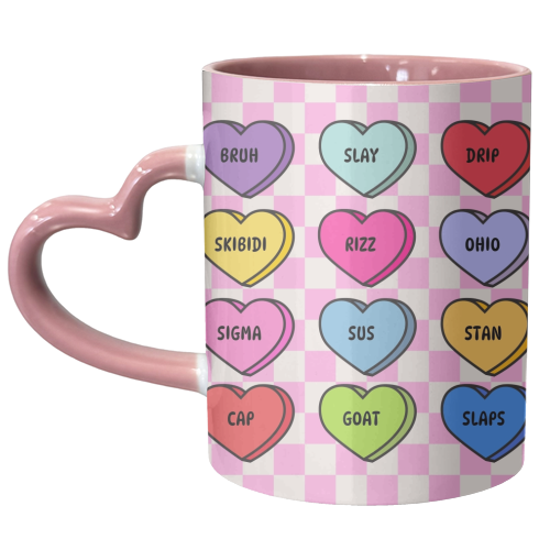 GenZ Love Hearts - unique mug by Lilly Rose