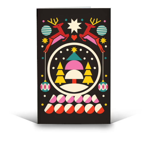 Geometric Christmas Design - funny greeting card by AbiGoLucky
