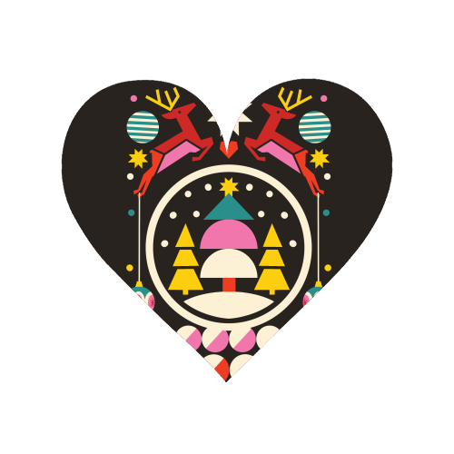 Geometric Christmas Design - Magnet by AbiGoLucky