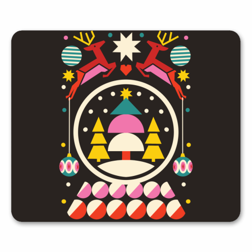 Geometric Christmas Design - mouse mat by AbiGoLucky