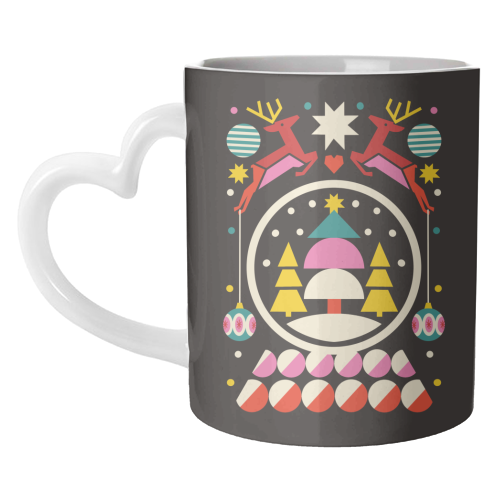 Geometric Christmas Design - unique mug by AbiGoLucky