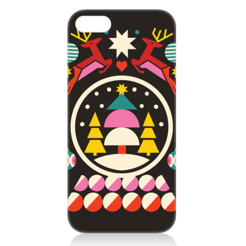 Geometric Christmas Design - unique phone case by AbiGoLucky