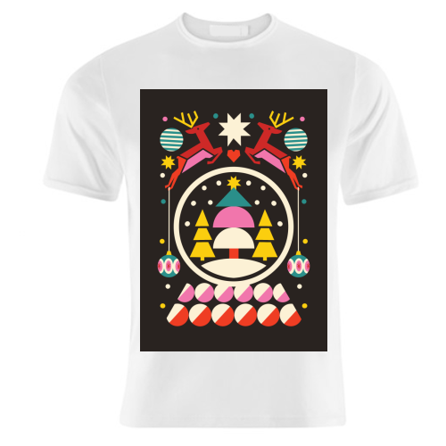 Geometric Christmas Design - unique t shirt by AbiGoLucky