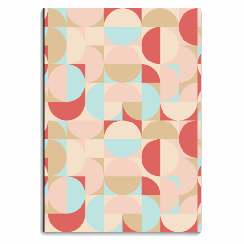 Geometric circle and square pattern 1 - personalised A4, A5, A6 notebook by Rahma Projekt