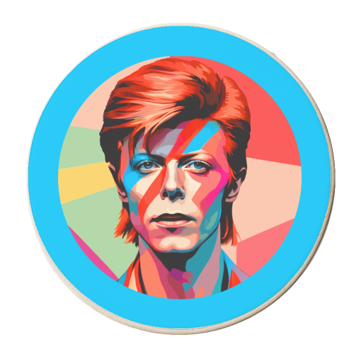 Geometric David - personalised beer coaster by DOLLY WOLFE