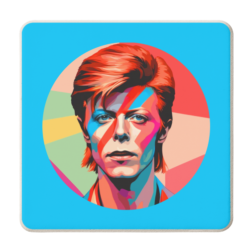 Geometric David - personalised beer coaster by DOLLY WOLFE