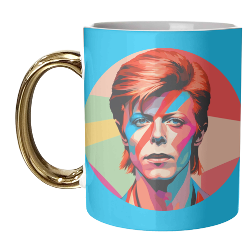 Geometric David - unique mug by DOLLY WOLFE