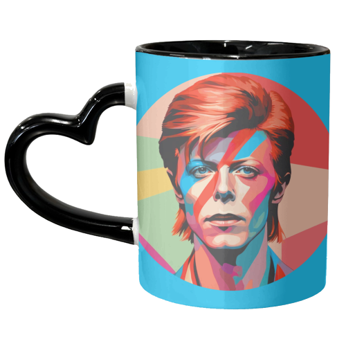 Geometric David - unique mug by DOLLY WOLFE