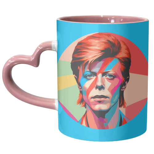 Geometric David - unique mug by DOLLY WOLFE