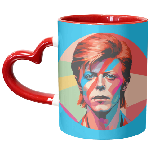 Geometric David - unique mug by DOLLY WOLFE